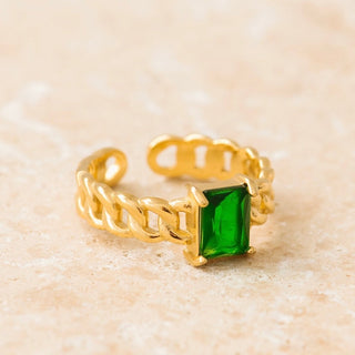 Zara Ring - Emerald - Jewelry - Indigo and Wolfe - The Soho Movement