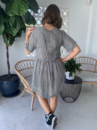 Zara Smock Dress - Gingham - The Soho Movement - The Soho Movement